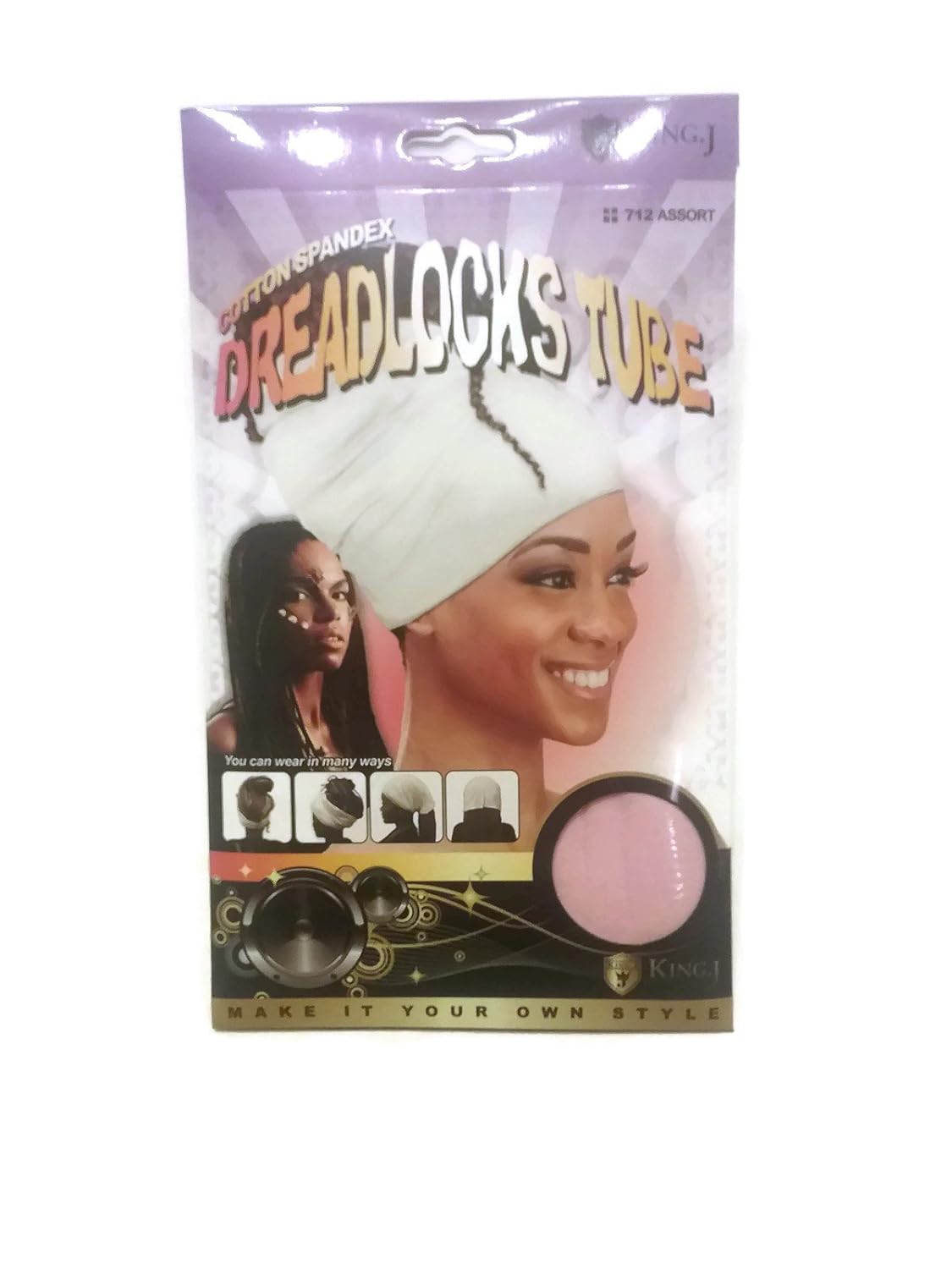 King.J Cotton Spandex Dreadlocks Tube - Assorted Colors